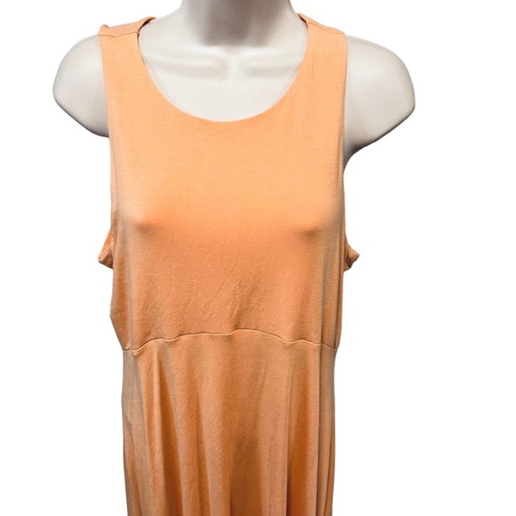 Athelta Santorini Thera Athleisure Dress Large Petite Orange Sleeveless modal - Picture 5 of 8